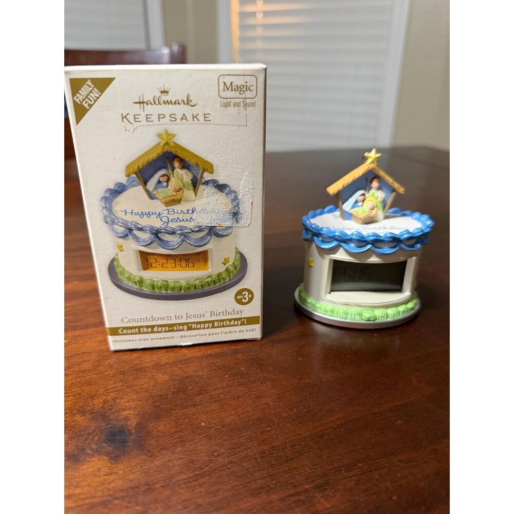 Hallmark Keepsake Ornament Countdown to Jesus’ Birthday Light & Sound WORKS